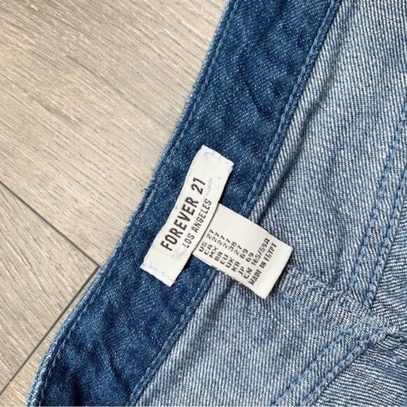 Forever21 Women's Straight Leg Jeans High Rise Waist Distressed Blue denim 27 - Picture 8 of 10